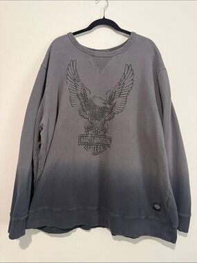 Harley-Davidson Gray Ombre Eagle Sweatshirt